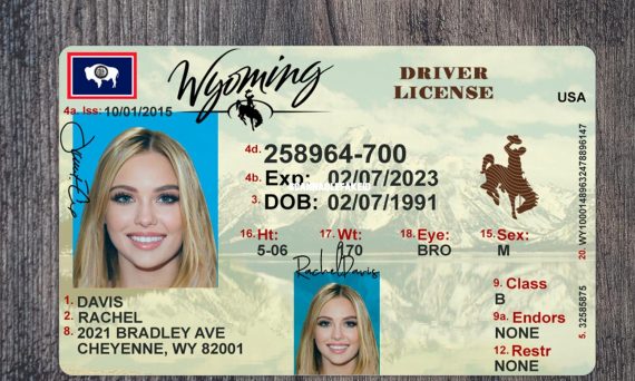 Wyoming Fake Driver License Buy Scannable Fake Id Online Fake Drivers License 9757