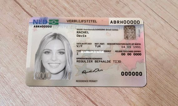 Fake Netherlands Residence Permit Card - Buy Scannable Fake ID Online ...