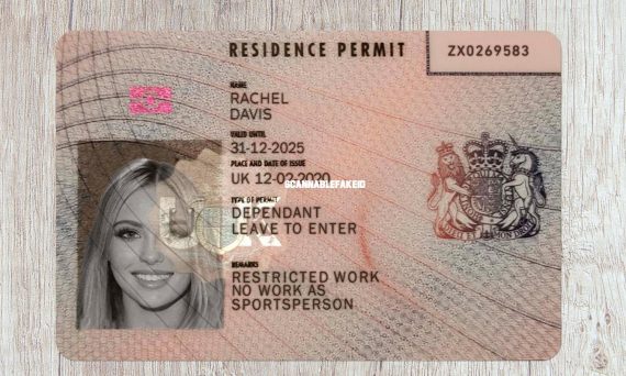 Fake UK Residence Permit Card New - Buy Scannable Fake ID Online - Fake