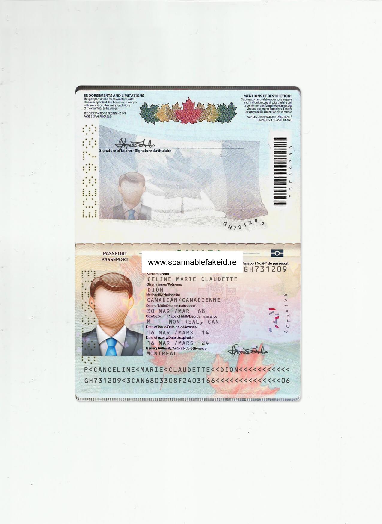 Canada Fake Passport - Buy Scannable Fake ID Online - Fake Drivers License