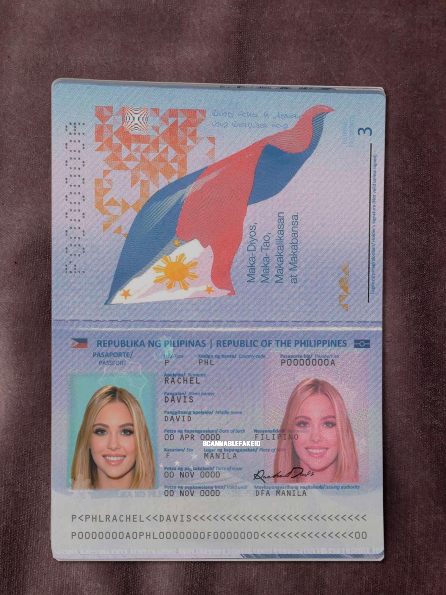 Philippines Fake Passport Buy Scannable Fake ID Online Fake Drivers   Philippines Passport Template 3 Cp 