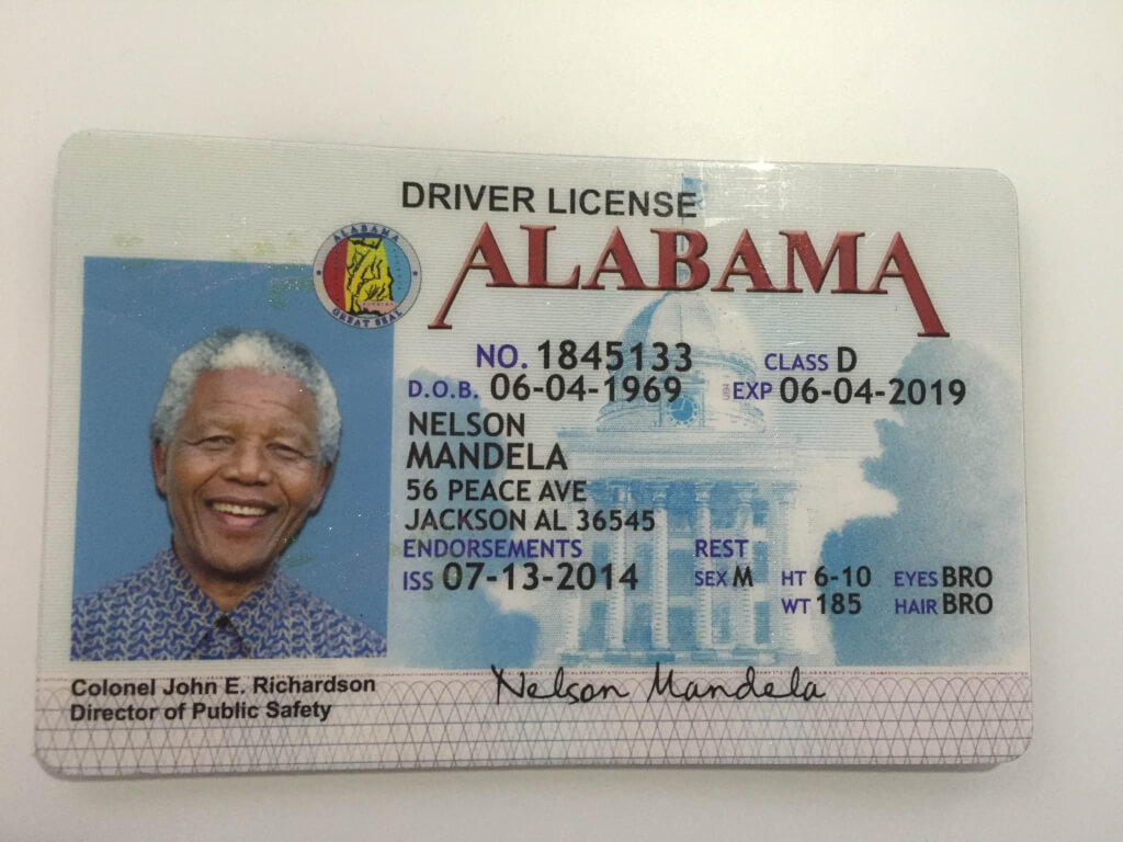 Alabama Fake Id Generator