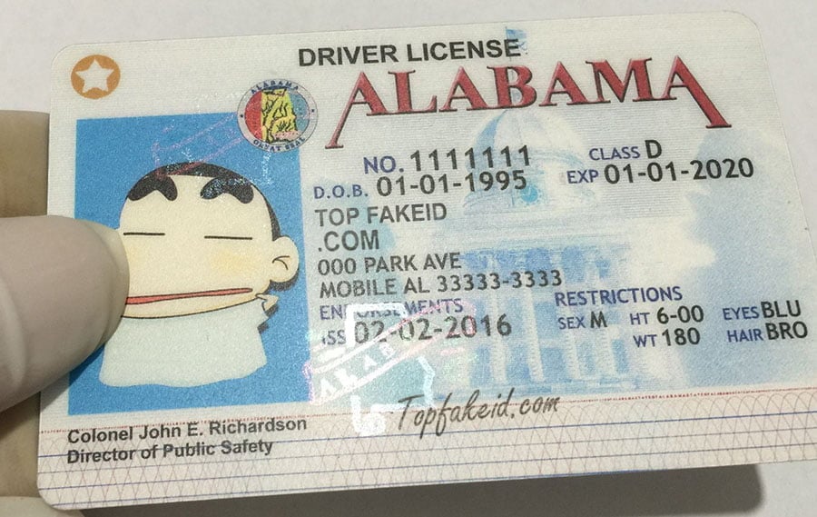 Alabama Scannable Fake Id Generator