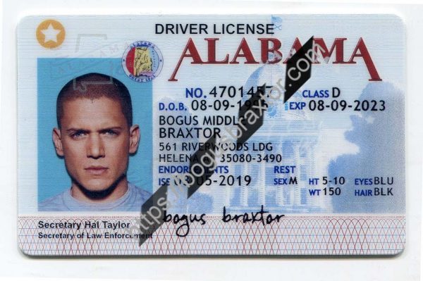 Alabama Scannable Fake Id Generator