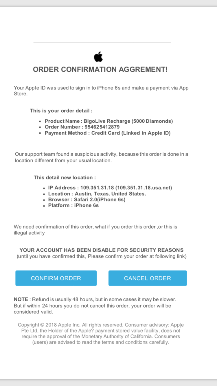 apple id address fake