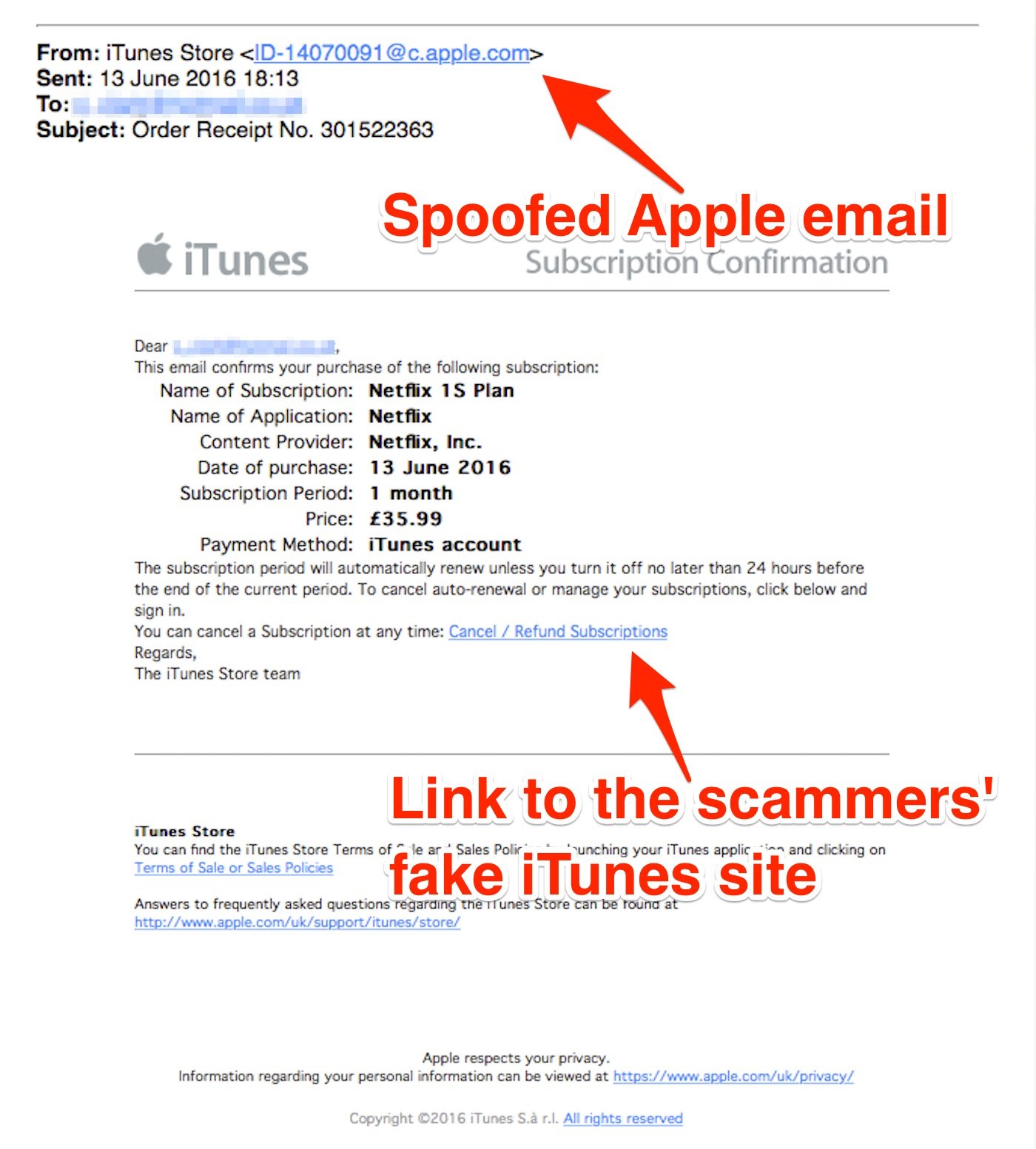 apple id fake email