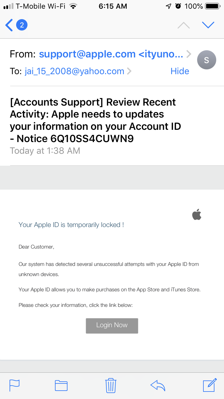 apple id login email fake