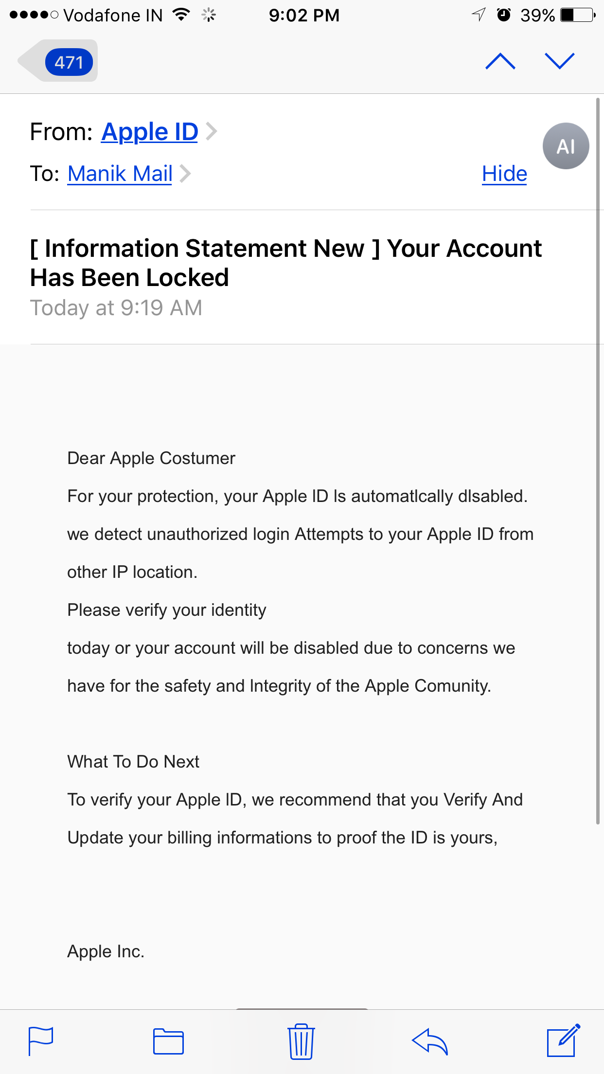 apple id login email fake