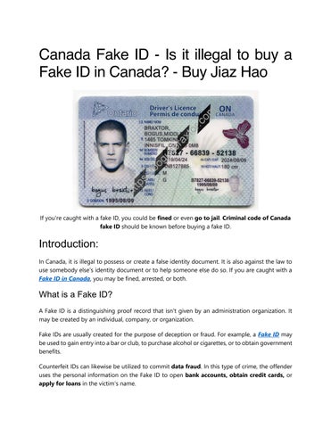 are fake id illegal