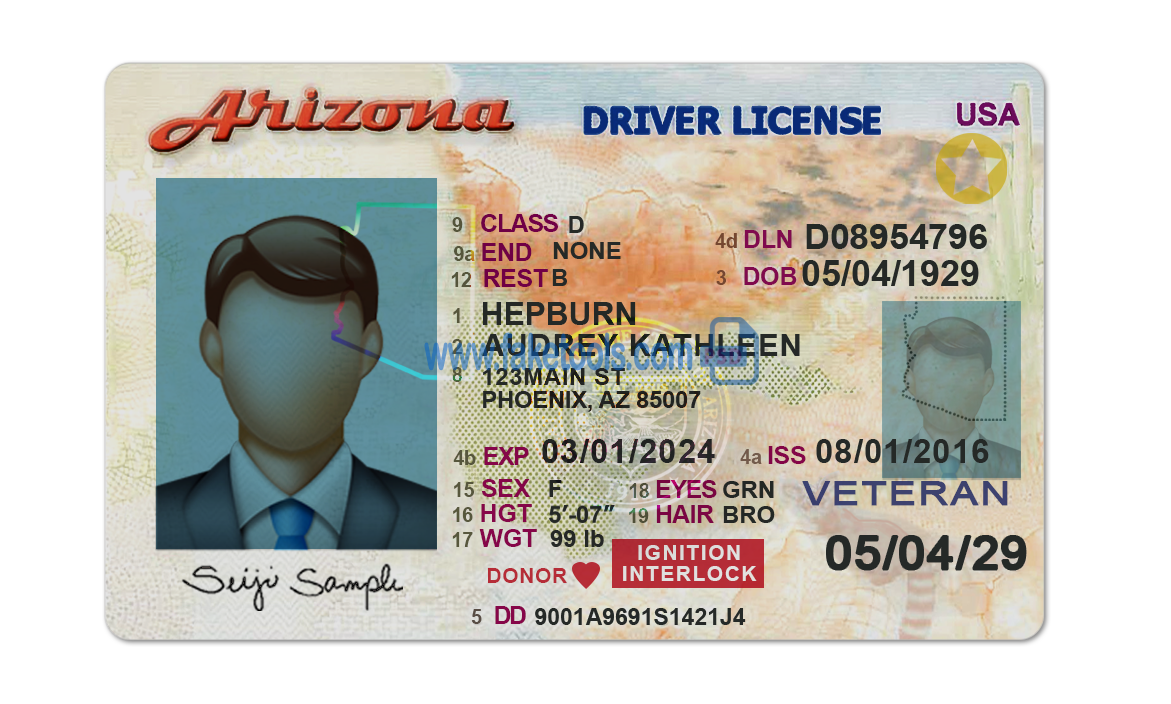 Arizona Fake Id Templates