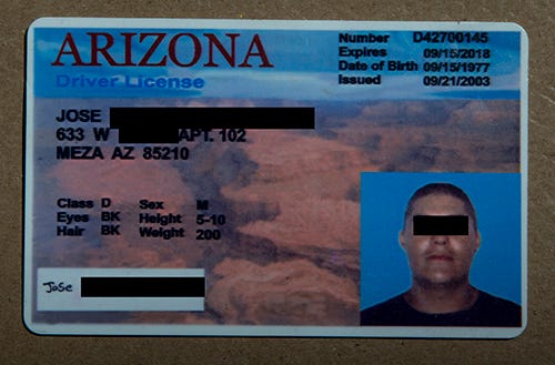 Arizona fake id