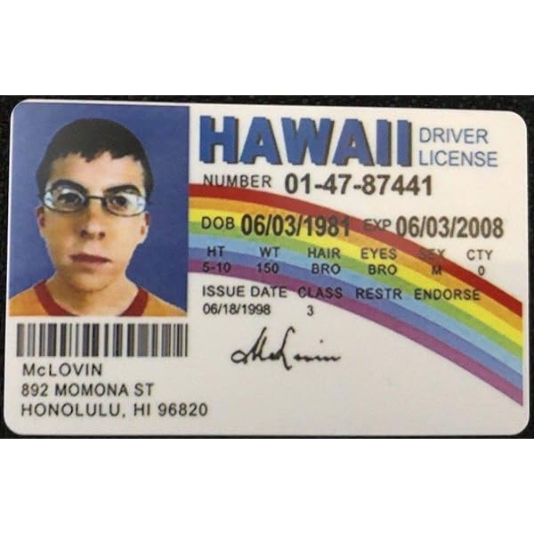 back of fake id