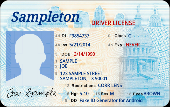 blank fake id