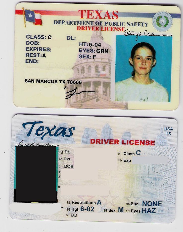 blank texas fake paper id template download