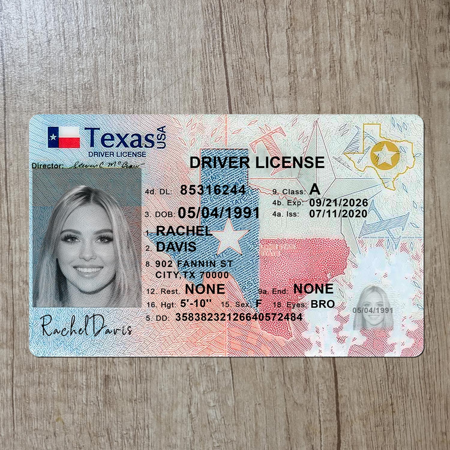 blank texas fake paper id template download