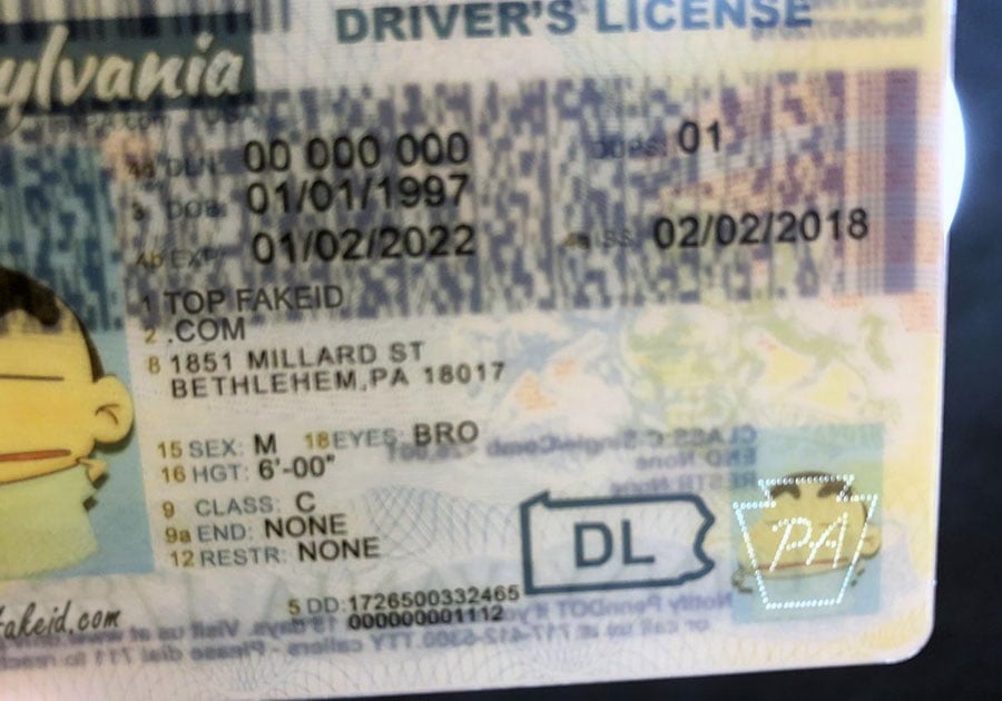 Buy Pennsylvania Scannable Fake Id