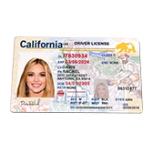 california fake id template