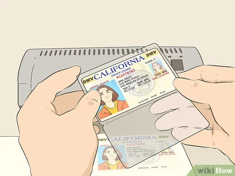 california fake id template