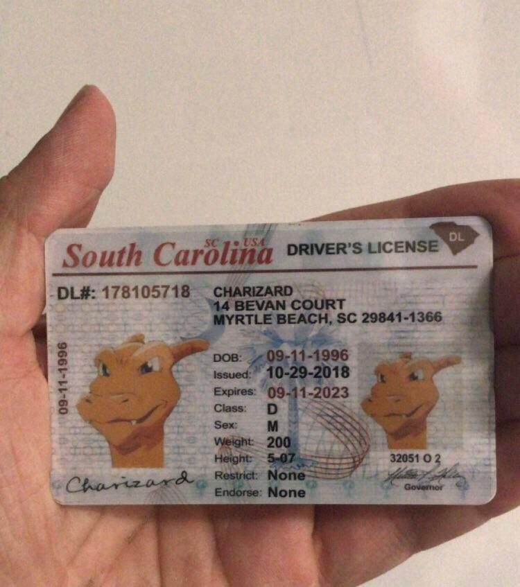 charizard fake id