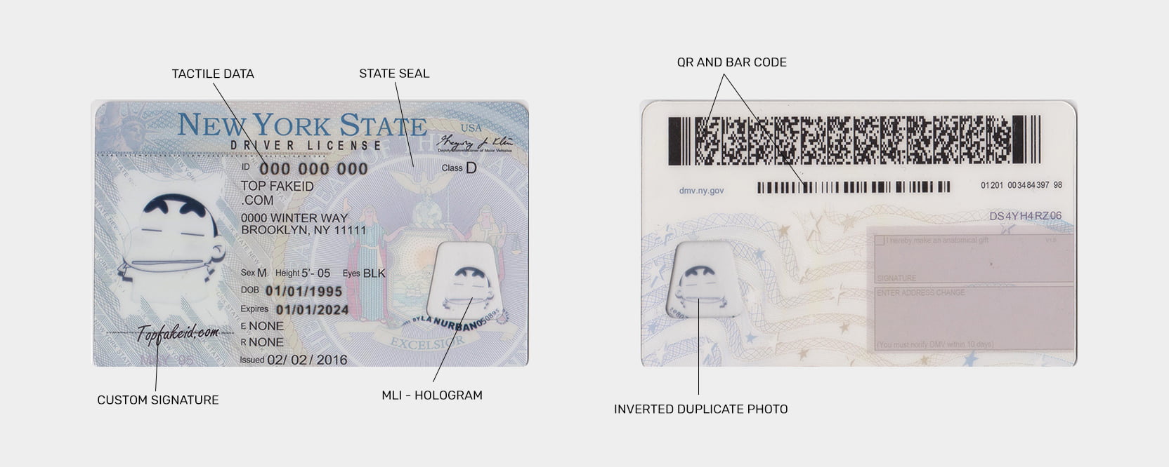 Cheap New York Scannable Fake Id