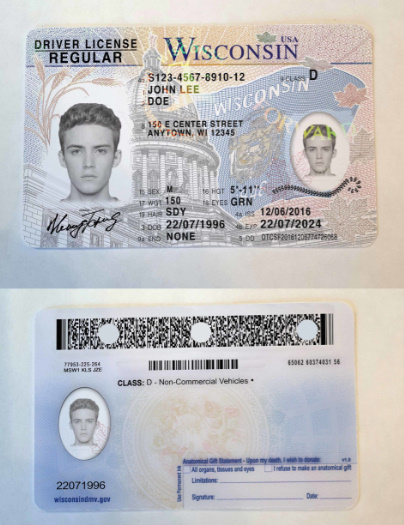 driver license fake id front and back