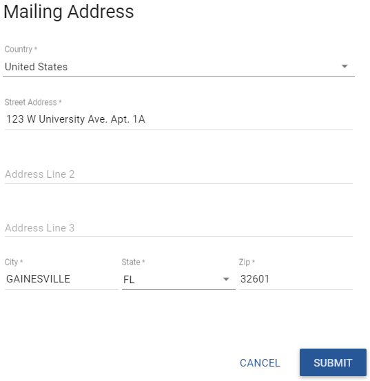 fake address apple id