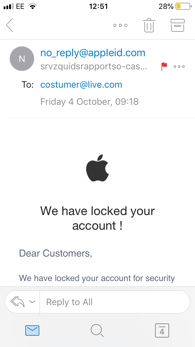 fake apple id address