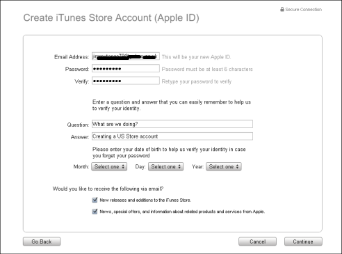 fake apple id address