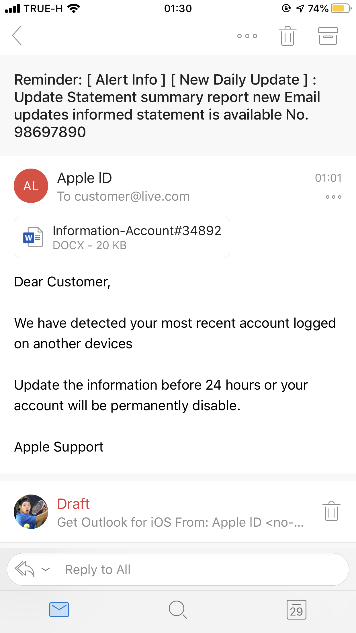 fake apple id