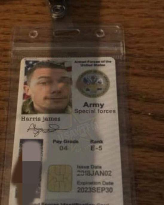 fake army id card