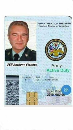 fake army id card