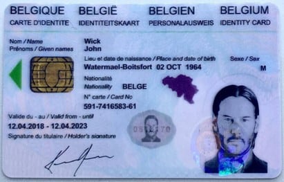 fake belgium id card