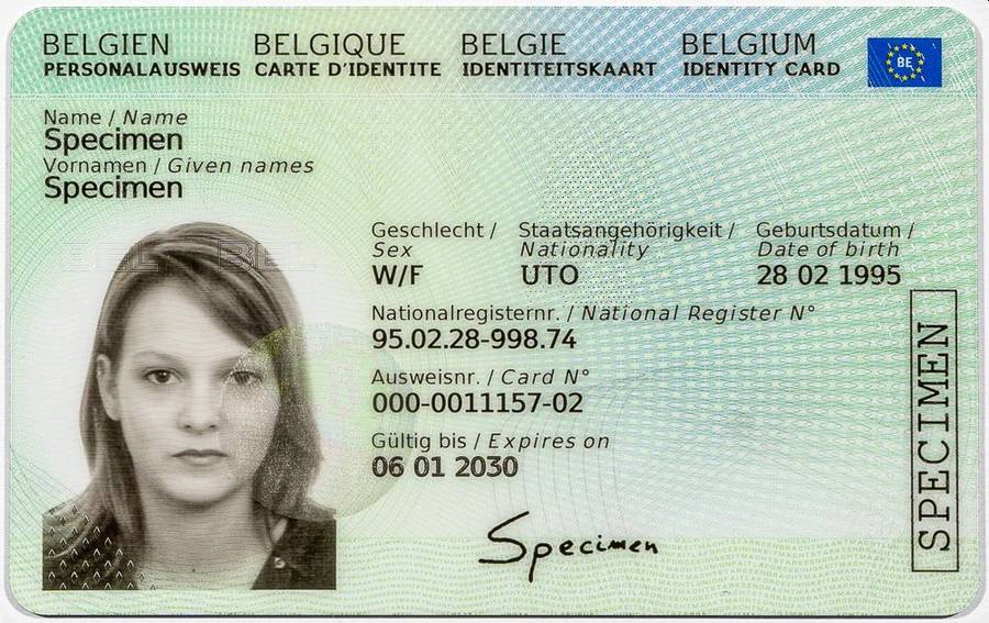 fake belgium id