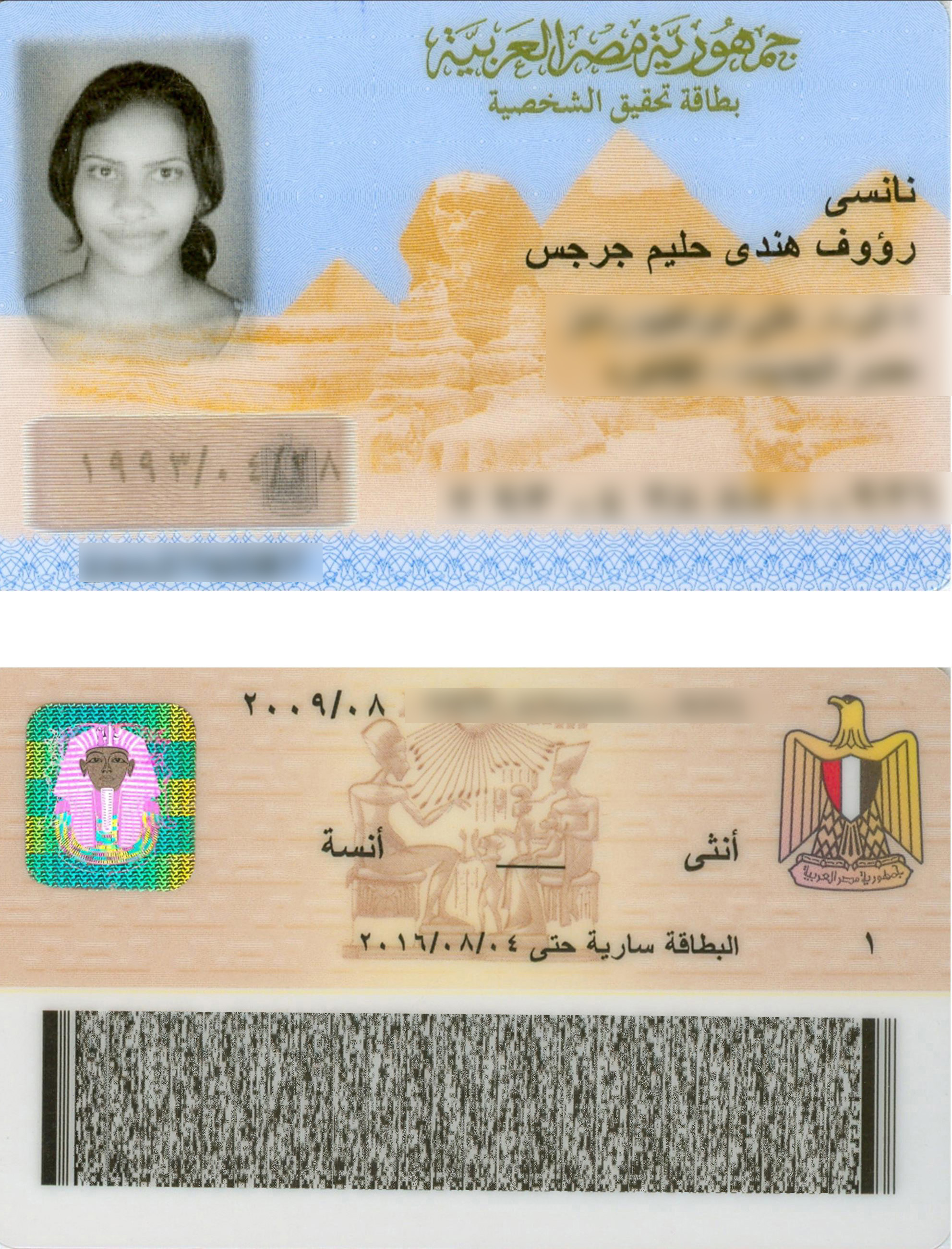 fake egyptian id