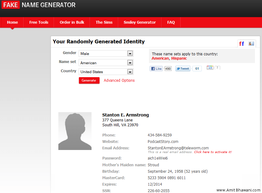 fake email id generator