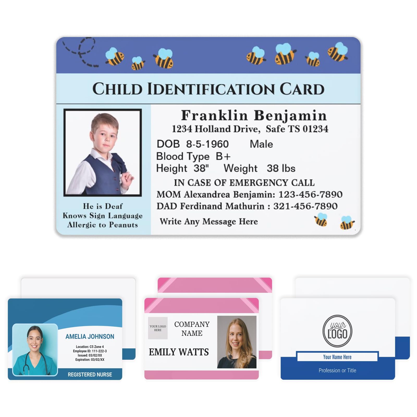 fake employee id card