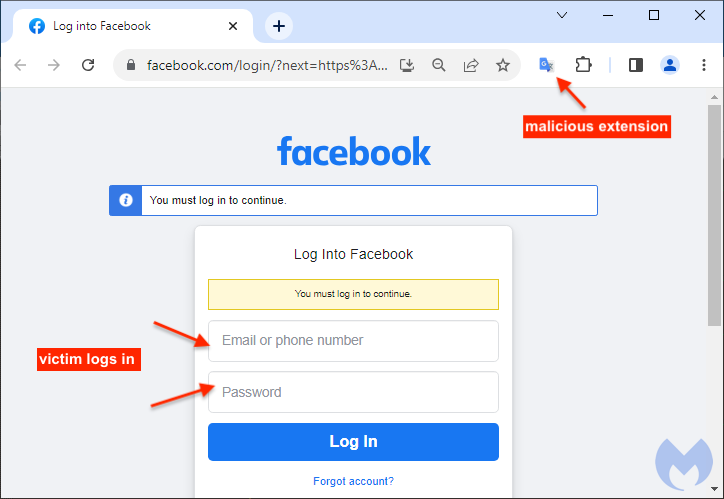 fake facebook id and password