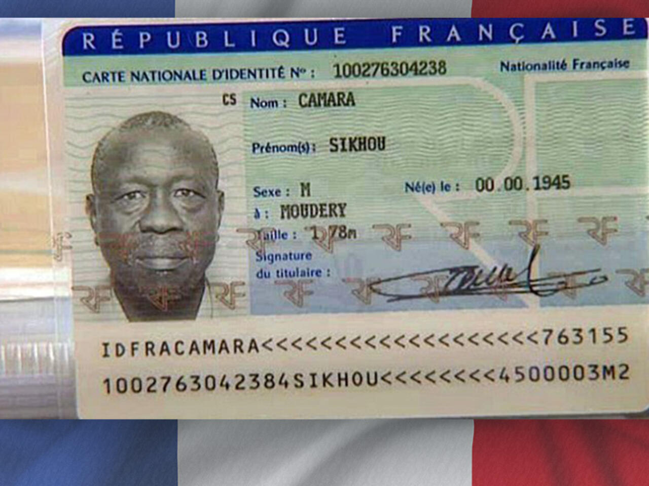 fake french id template