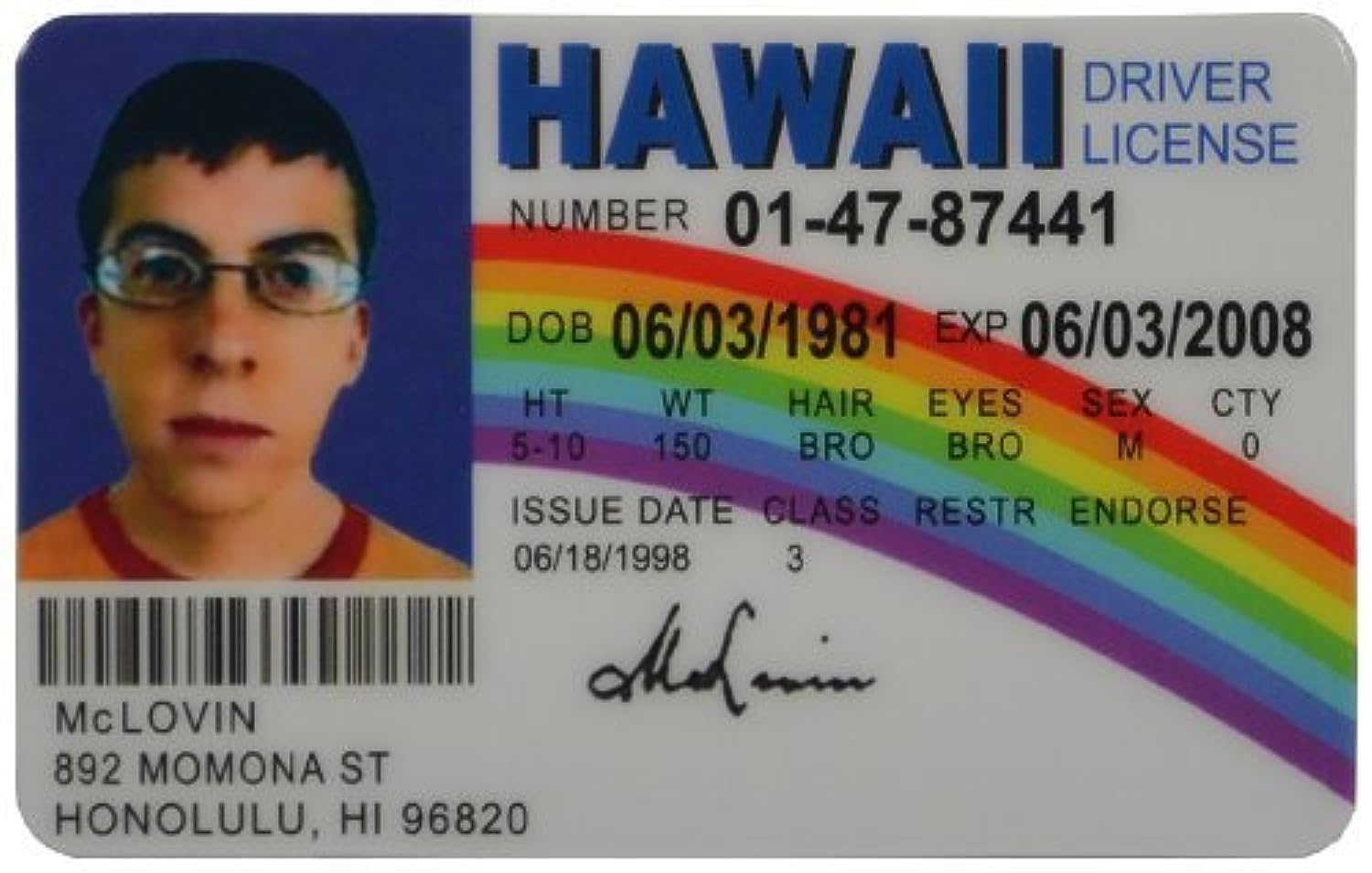 fake id back