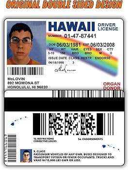 fake id card back