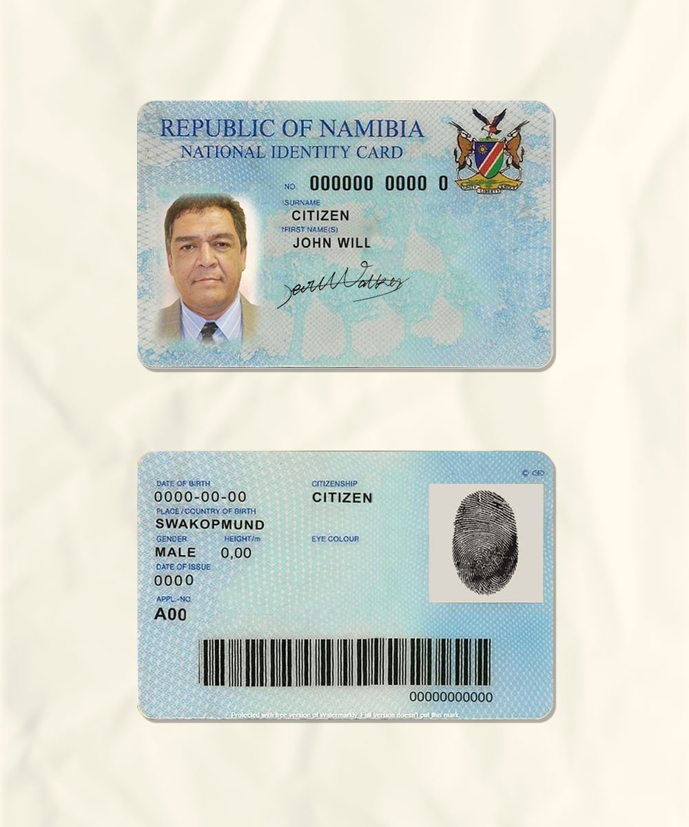 fake id card back