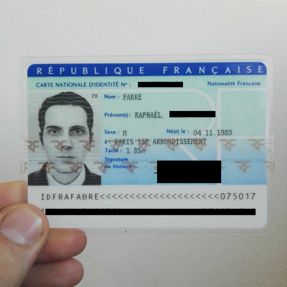 fake id card france