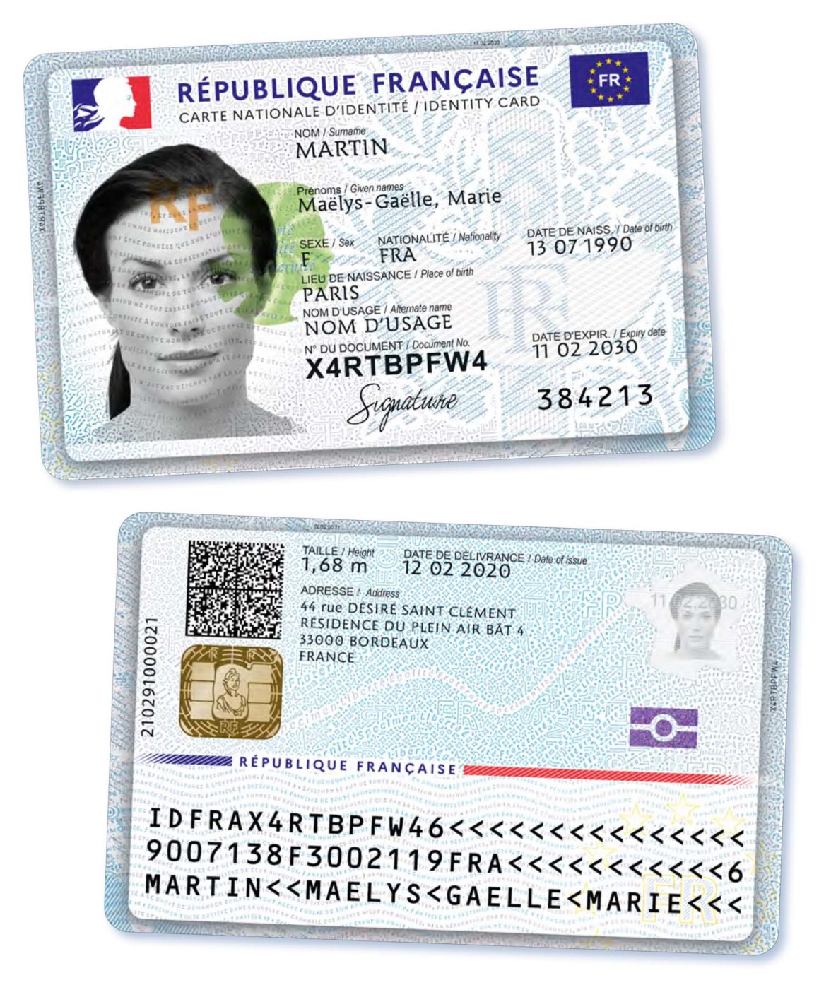 fake id card france