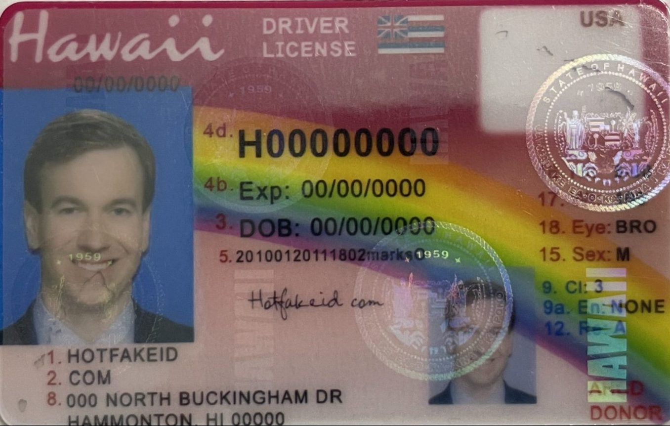 fake id card number