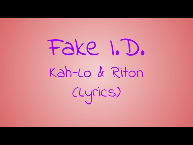 fake id lyrics riton