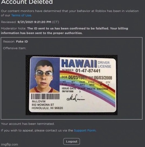 fake id meme