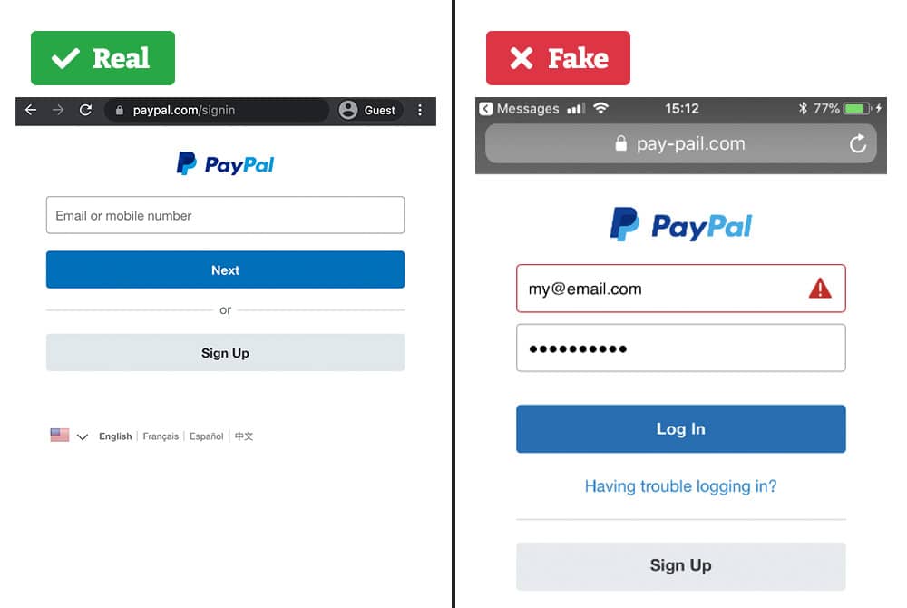 fake id paypal