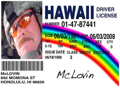 fake id with barcode