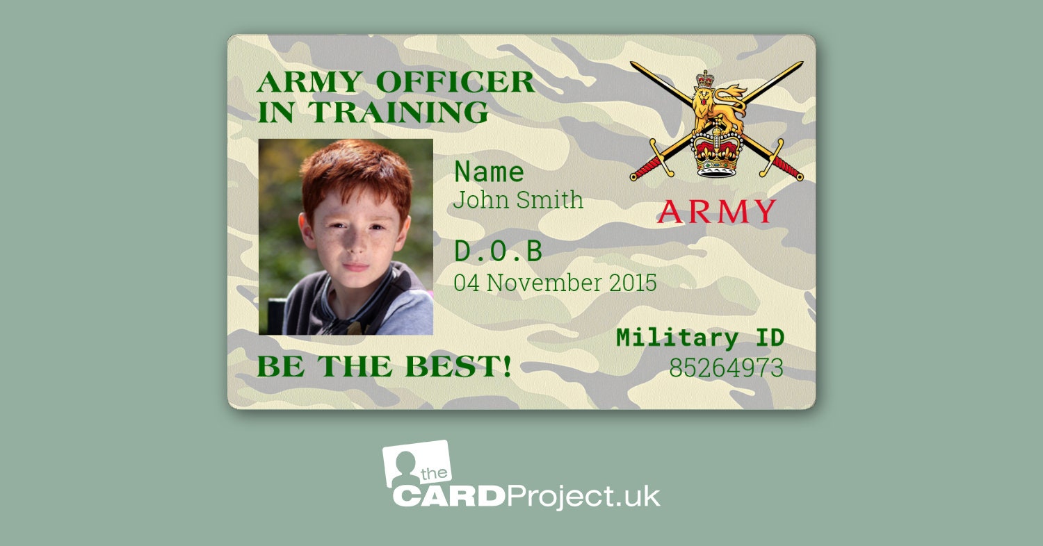 fake military id card picture