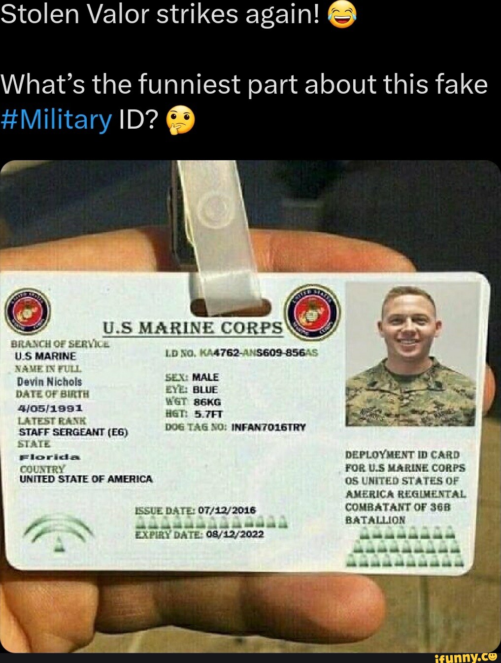 fake military id cards